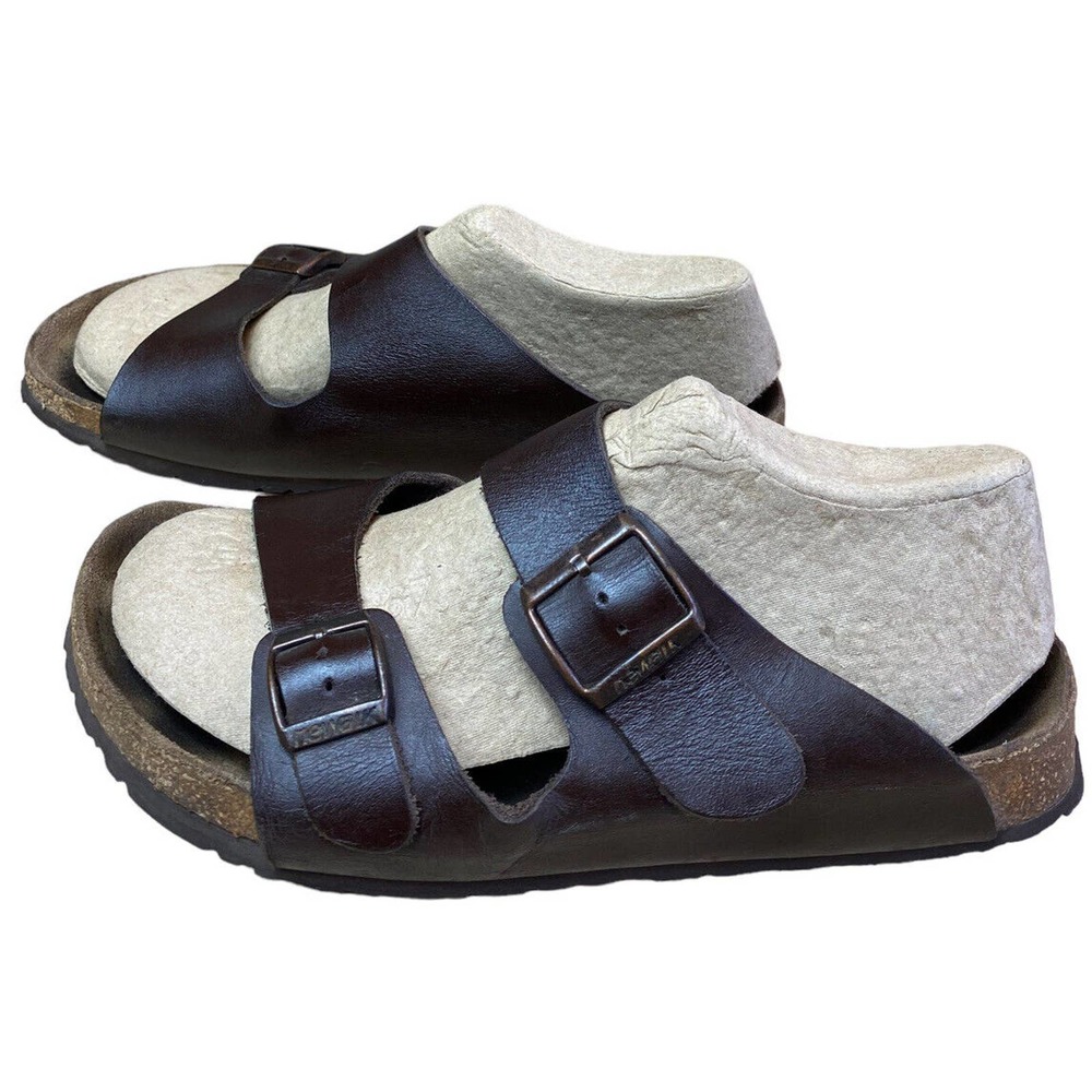 Birkenstock Newalk Women’s Size 41/US 10 Or Men’s 8 Brown Leather Slide Sandals